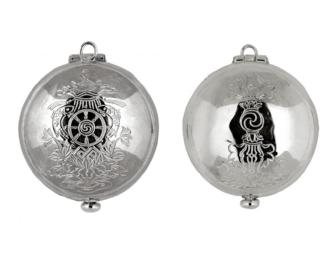 Simon Day Jewelry: Large Silver Locket with Custom Design