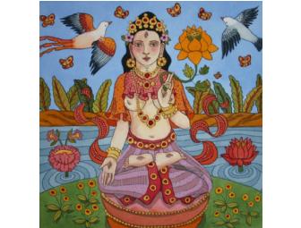 Lasha Mutual: Print 'White Tara with Golden Lotus'