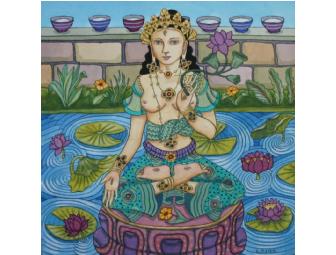 Lasha Mutual: Print 'White Tara with Purple Lotuses'