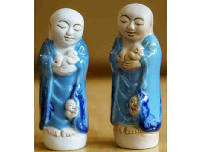 ZenWorks: 'Jizo with Peeking Child' Sculpture