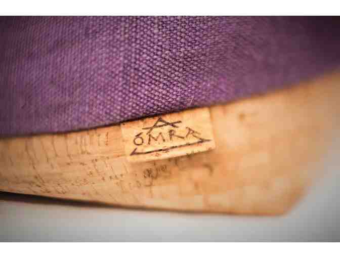 OmraStudio: Original Irish Meditation Cushion Organic Hemp, Cork, & Buckwheat in Purple