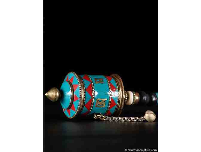 Dharma Sculpture:  Tibetan Mani Buddhist Prayer Wheel