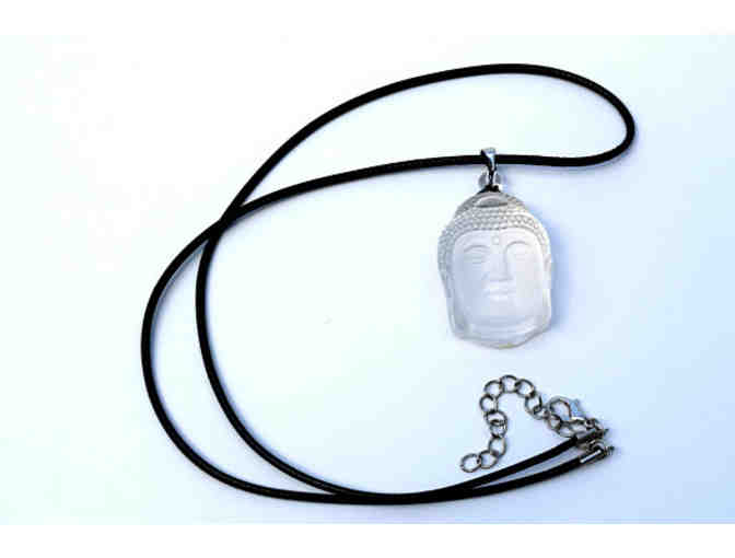 Forest Haven Designs: Natural White Crystal Sterling Silver Buddha Necklace