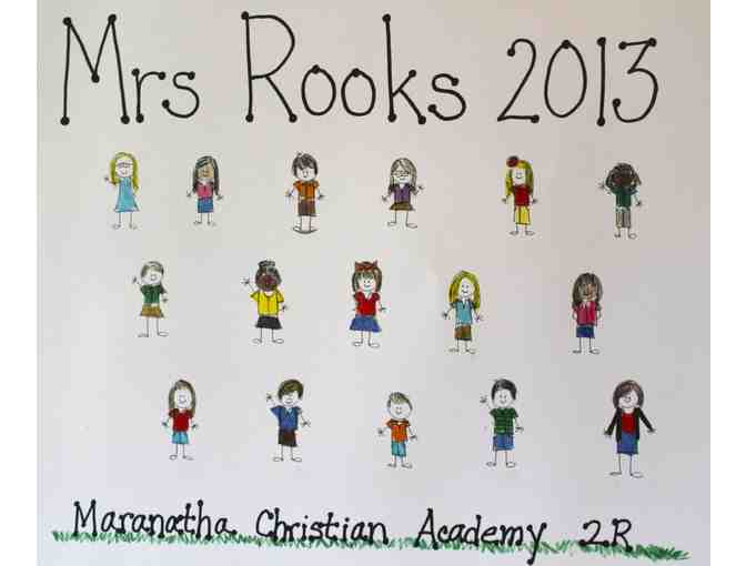 Caricature of Mrs. Rooks 2013/2014 2nd Grade Class