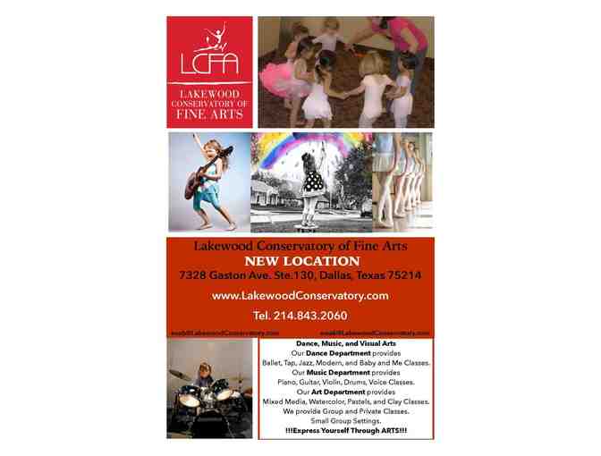 Lakewood Conservatory of Fine Arts: Four Classes to Group Art, Music or Dance