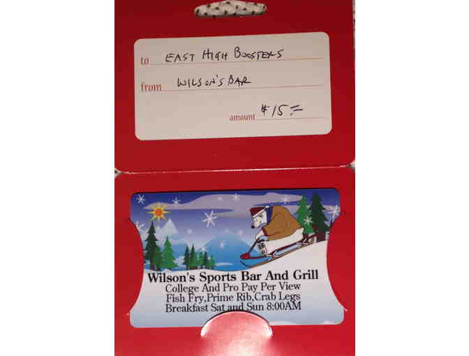 Wilson's Sports Bar & Grill $25 Gift Card