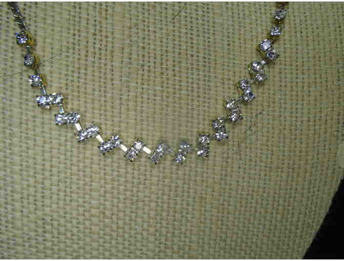 Rhinestone Necklace and Earrings