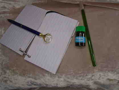 Note cards with Glass Calligraphy pen