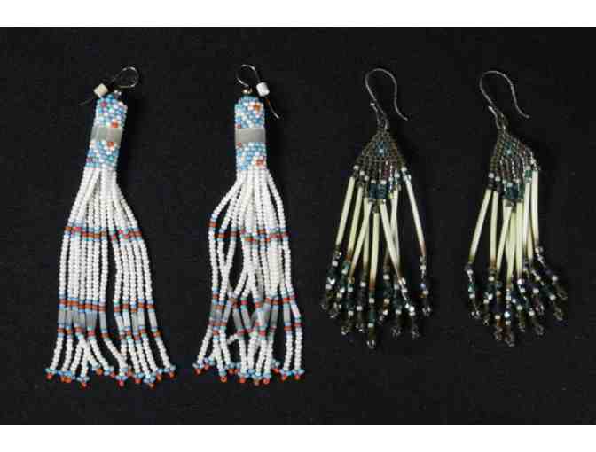 Earrings, two pairs