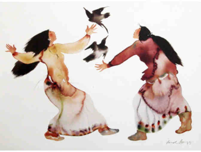 'Learning the Song,' print of watercolor painting by Carol Grigg