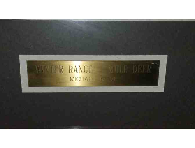 Winter Range - Mule Deer GNA Premium Framed Print by Michael Sieve