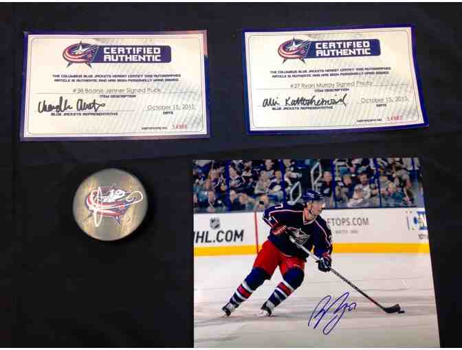 SIGNED BLUE JACKETS ITEMS