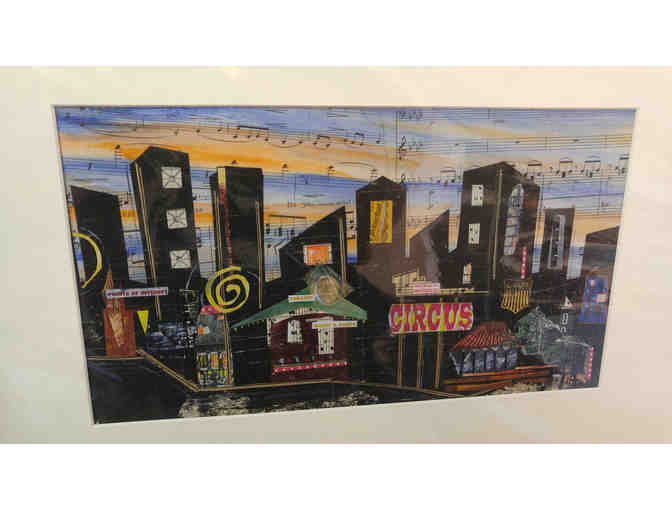 Theater & Arts Collage Matted Print by Karen Bessette