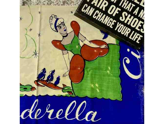 Vintage Walt Disney Cinderella Cotton Scarf
