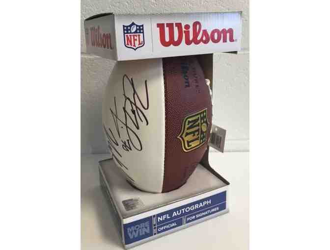 NFL autographed football by local brothers Zack Martin (Cowboys) and Nick Martin (Texans)