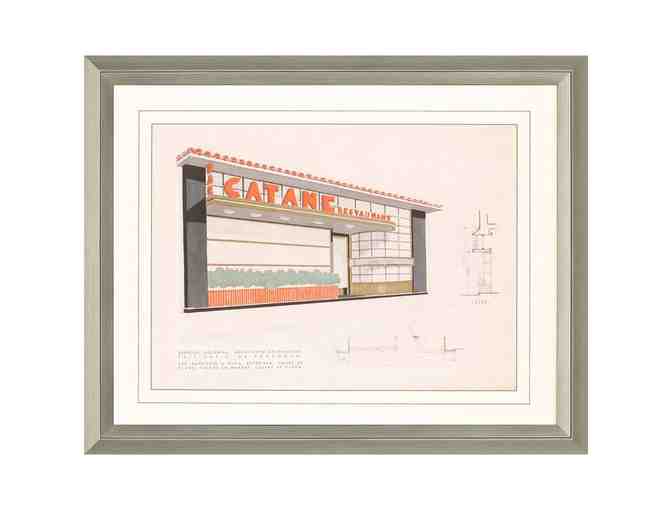 Framed Picture - Cantane Restaurant Modern Architectural Drawing