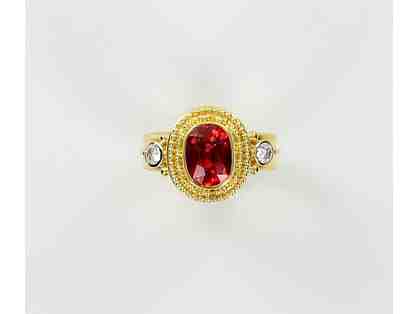 Raffle Ticket for 2.27ct. Red-Orange Sapphire and Diamond Ring!
