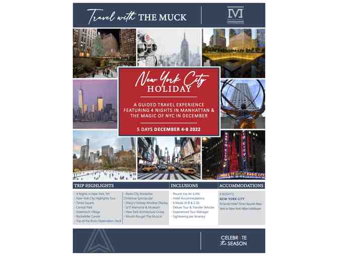 Trip for TWO To New York City This Holiday Season/Dec 4 - 8, 2022 W/The Muck
