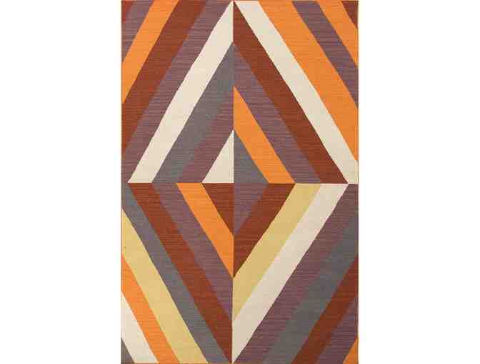 En Casa By Luli Sanchez Flat-Weave Tangerine/Ketchup Wool Rug 8x11
