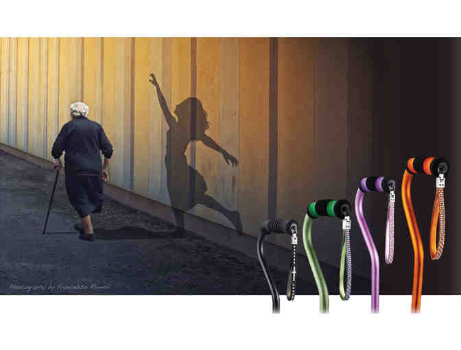Forever Young - Fashionable Walking Cane With Bling!