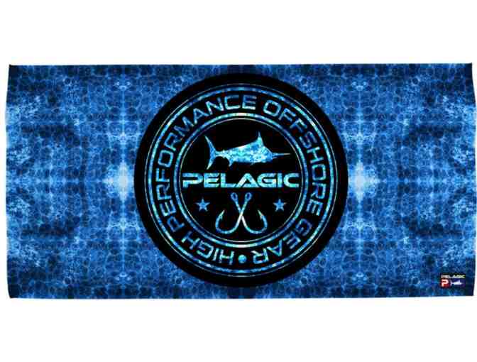 Pelagic Fishing Gear: Towel, (2) Tumblers, (2) Coozies