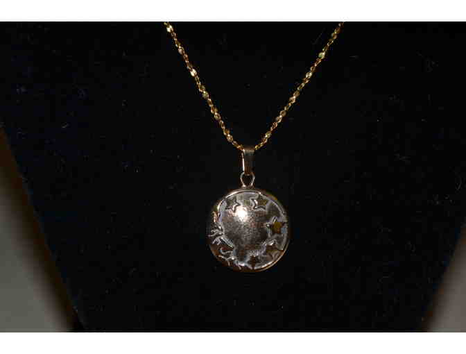 David P. Virtue Moon and Stars Gold Necklace
