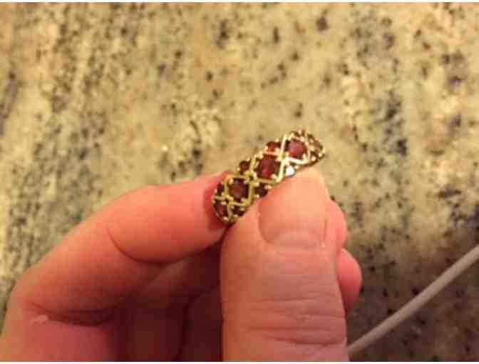 Garnet and 10k Gold Ring, Size 7
