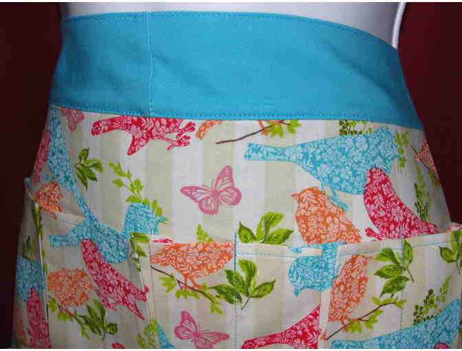 Handmade Egg Gathering or Collecting Blue Birds 10 Apron