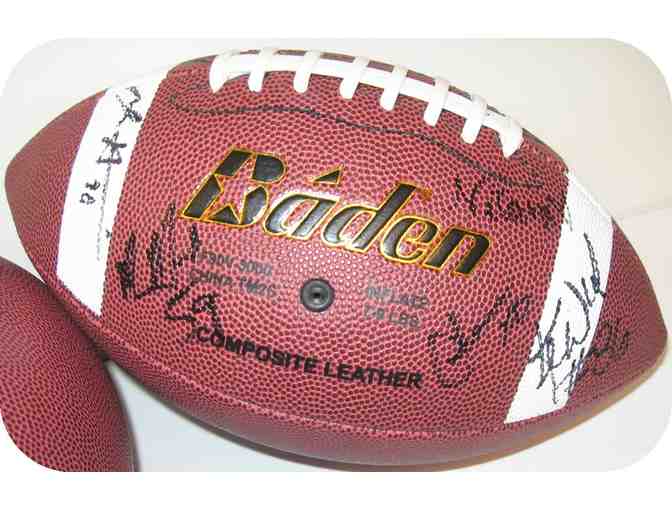Philadelphia Eagles #91 DE Fletcher Cox autographed photo, necktie, and footballs