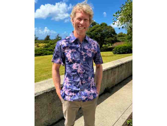 Small Hapuu Ilima Violet Men's Aloha Shirt