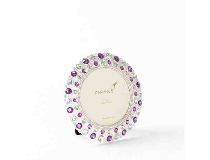 4'x 4' Purple Gem Silver Round Mini Frame