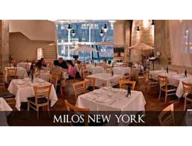 A $100.00 Dining Certificate to Estiatorio Milos