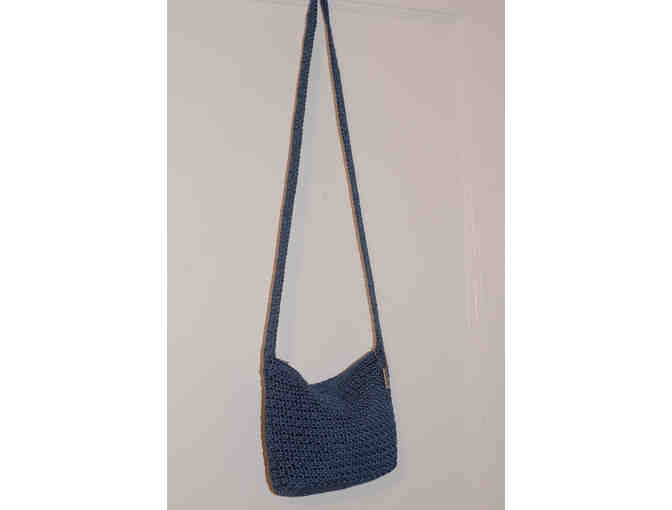 Ma-de Blue Knit Cross Bag