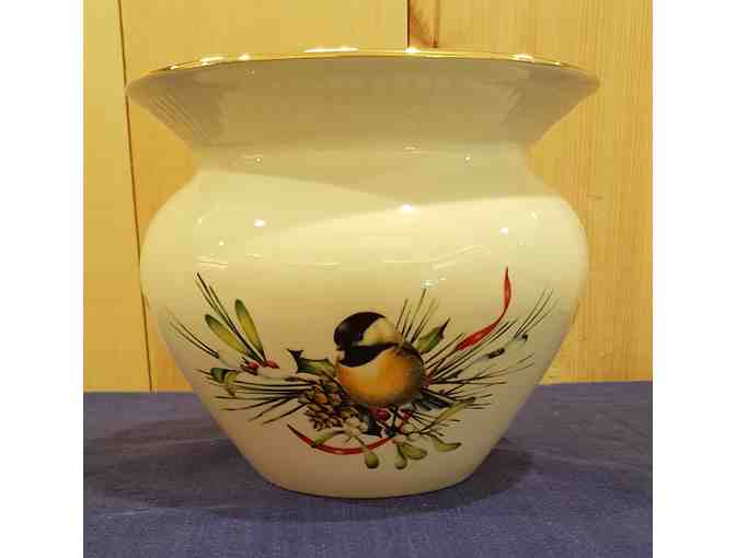 Winter Greetings Cachepot/Planter, by Lenox China