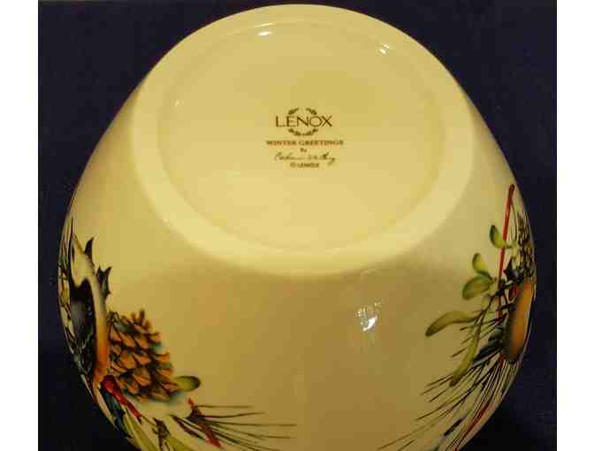 Winter Greetings Cachepot/Planter, by Lenox China