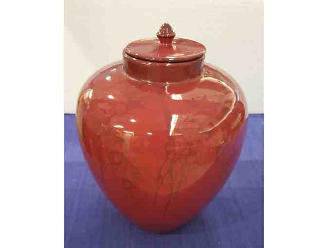 Antique Rookwood Pottery Temple Jar in French Red, by Sara Sax