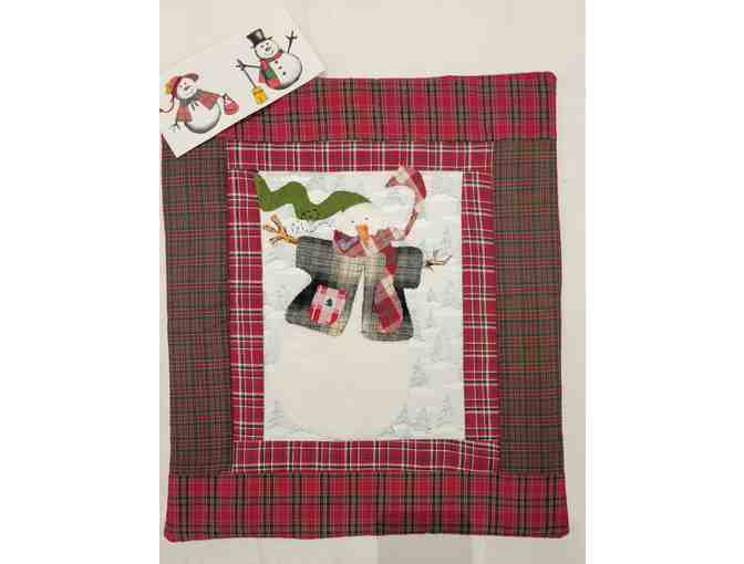 Holiday Snowman Quilted Wall Hanging