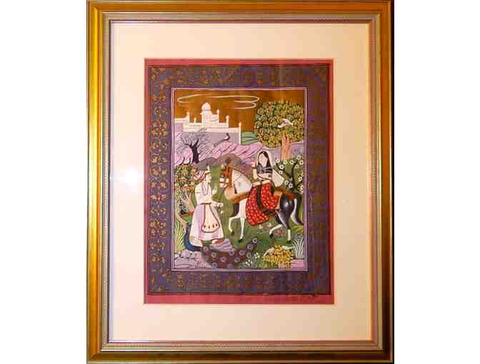Beautiful Indian Silk Painting from the Franklin Mint