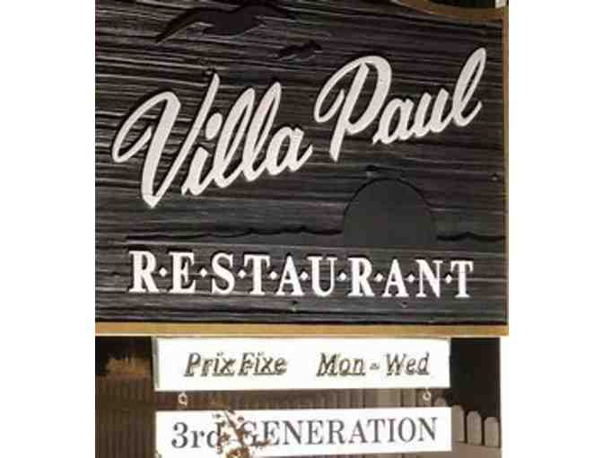 Villa Paul gift certificate