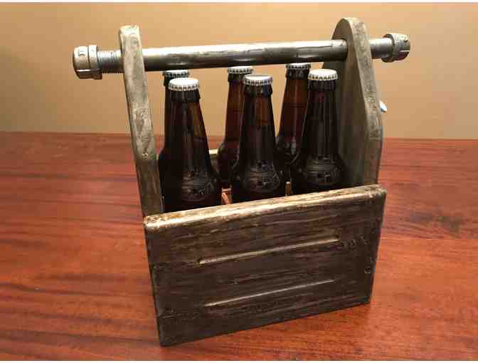 Handmade Beer and Rustic Beer Caddy