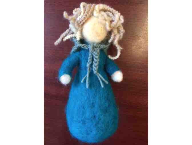 Beautiful Needle Felted Lady in Torquoise