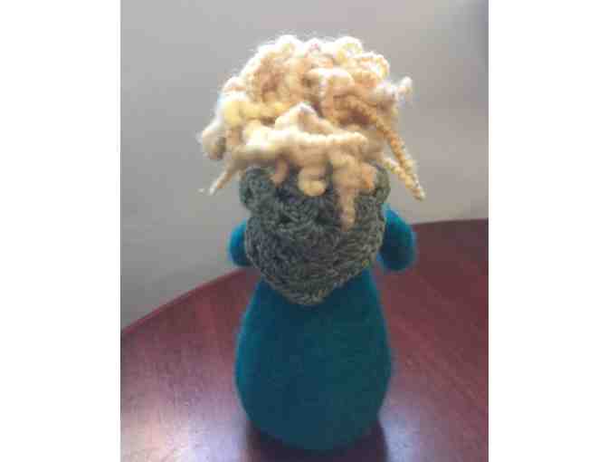 Beautiful Needle Felted Lady in Torquoise