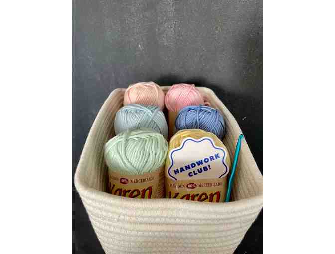 Six Skeins of Natural Cotton Yarn in a Collection of Pastel Colors - Photo 1