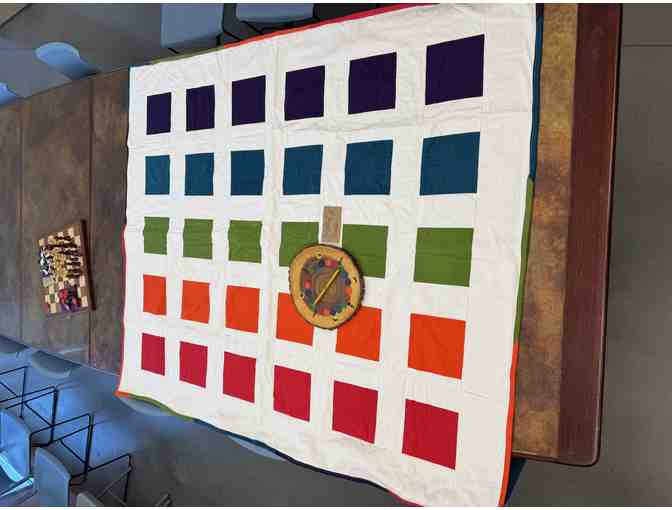 Handmade Quilted Twister and wood spinner