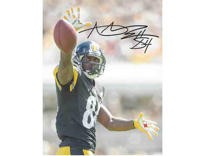 Laser Autographed Photo Of Pittsburgh Steelers #84 Antonio Brown
