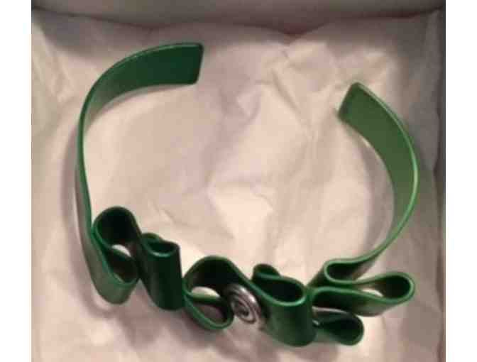 Green Ribbon Cuff Bracelet