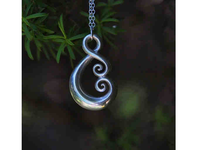 Sterling Silver Koru Pendant Maori love symbol on sterling silver chain