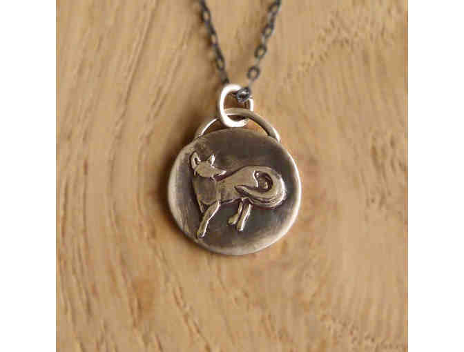 Silver Fox Necklace Fox Pendant - Animal Charm