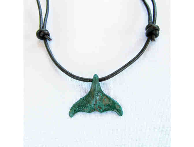 Pilot Whale Tail in Grecian green