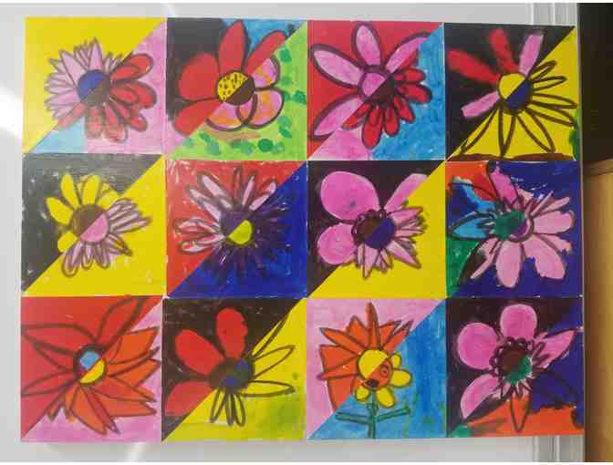 K10 Kindergarden Class Floral Painting